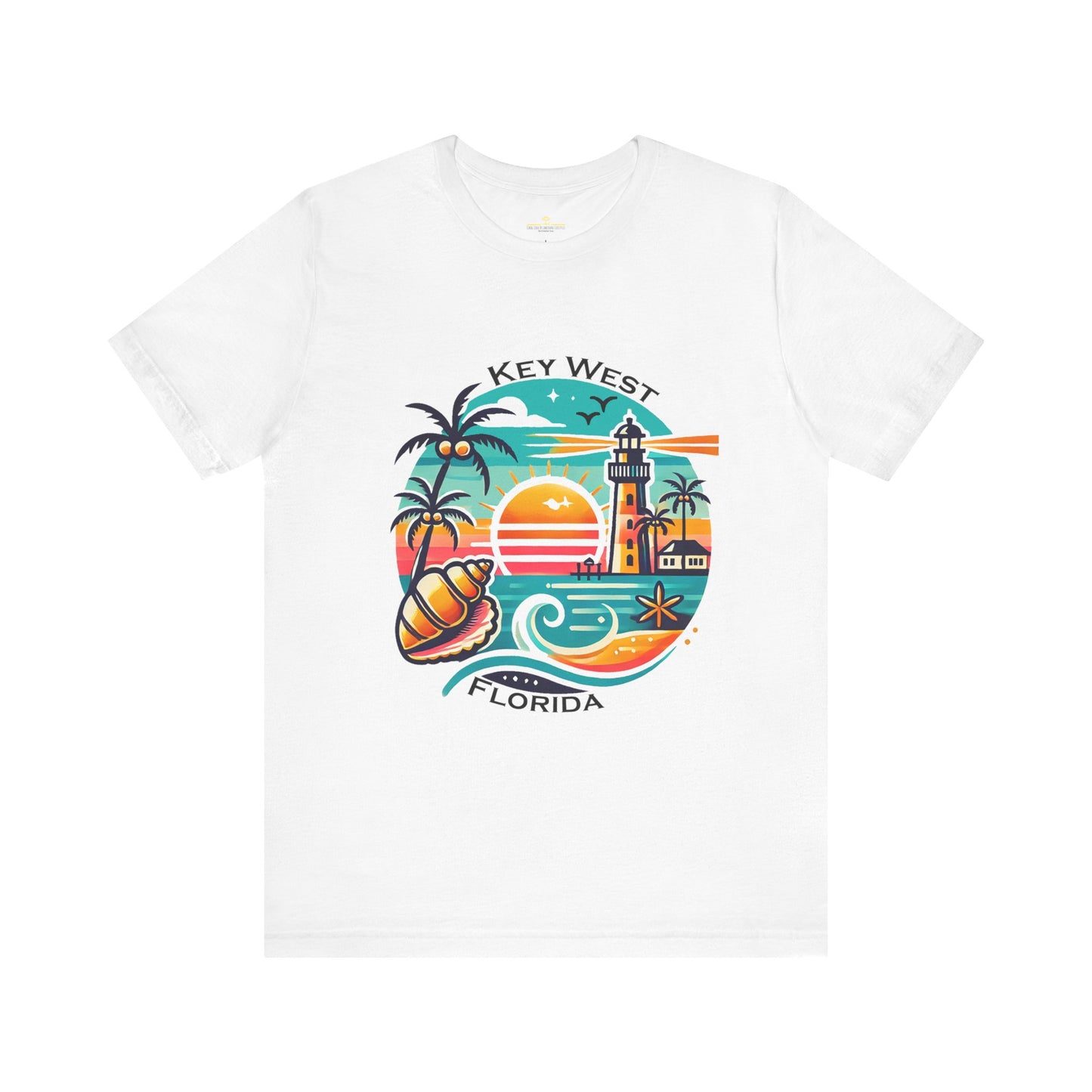 Vibrant Key West Jersey Short Sleeve Tee