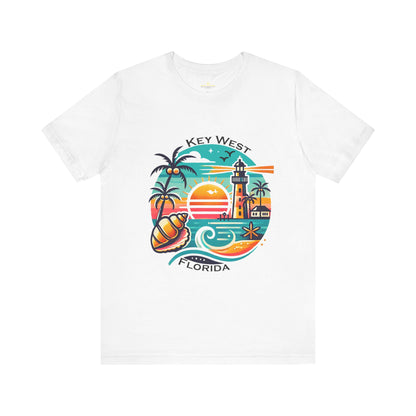 Vibrant Key West Jersey Short Sleeve Tee