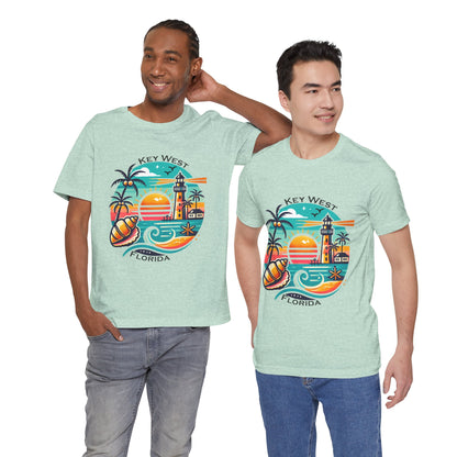 Vibrant Key West Jersey Short Sleeve Tee