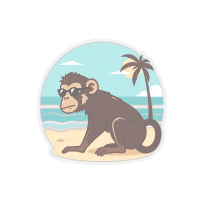 Beach Monkey Kiss-Cut Sticker