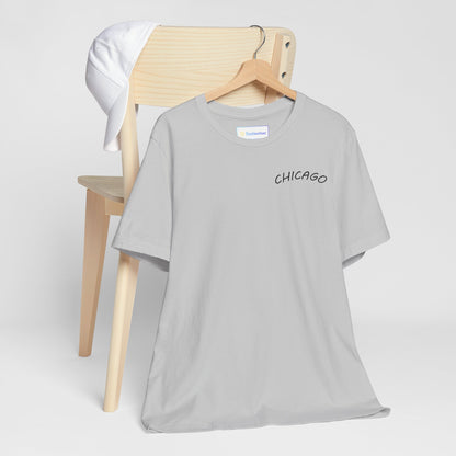 Retro Chicago Sunset Unisex Jersey Short Sleeve Tee