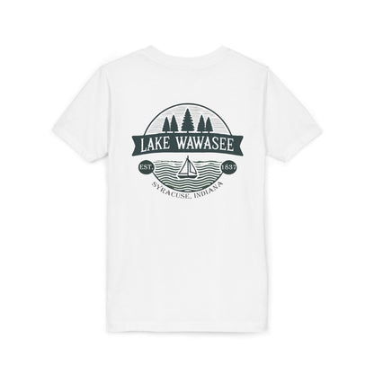 Vintage Lake Wawasee Unisex Youth Short Sleeve Tee