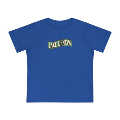Retro Lake Geneva Unisex Baby Short Sleeve T-Shirt