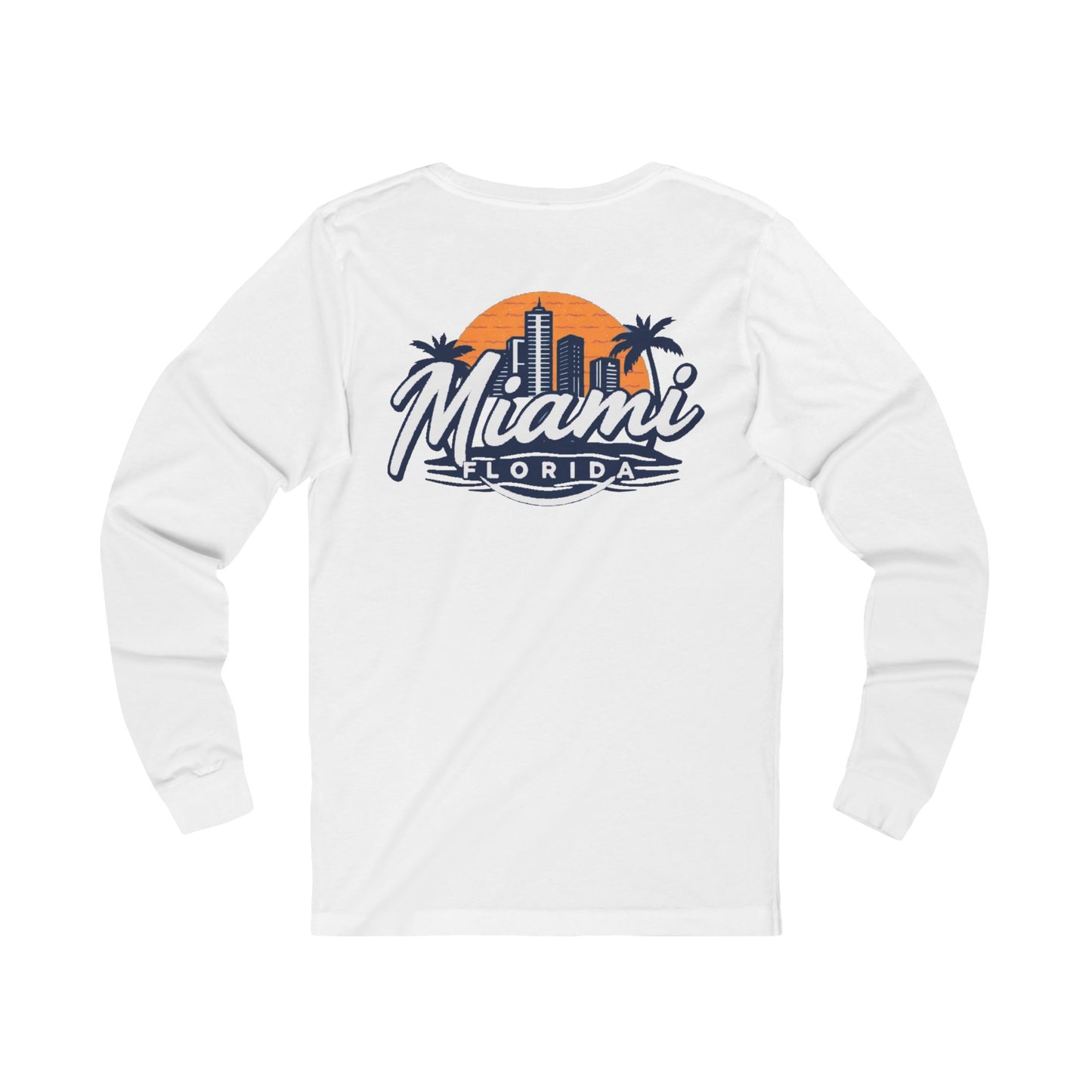 Retro Miami Unisex Jersey Long Sleeve Tee