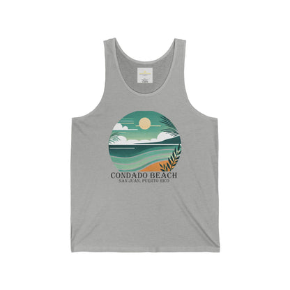 Coastal Vibes Condado Beach Unisex Jersey Tank