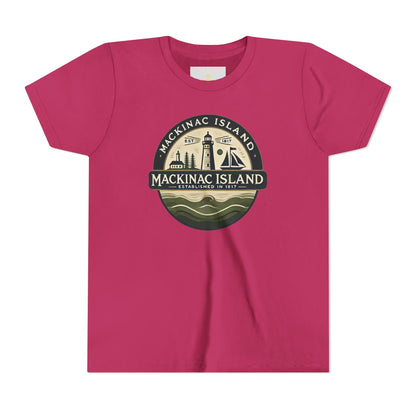 Vintage Mackinac Island Unisex Youth Short Sleeve Tee