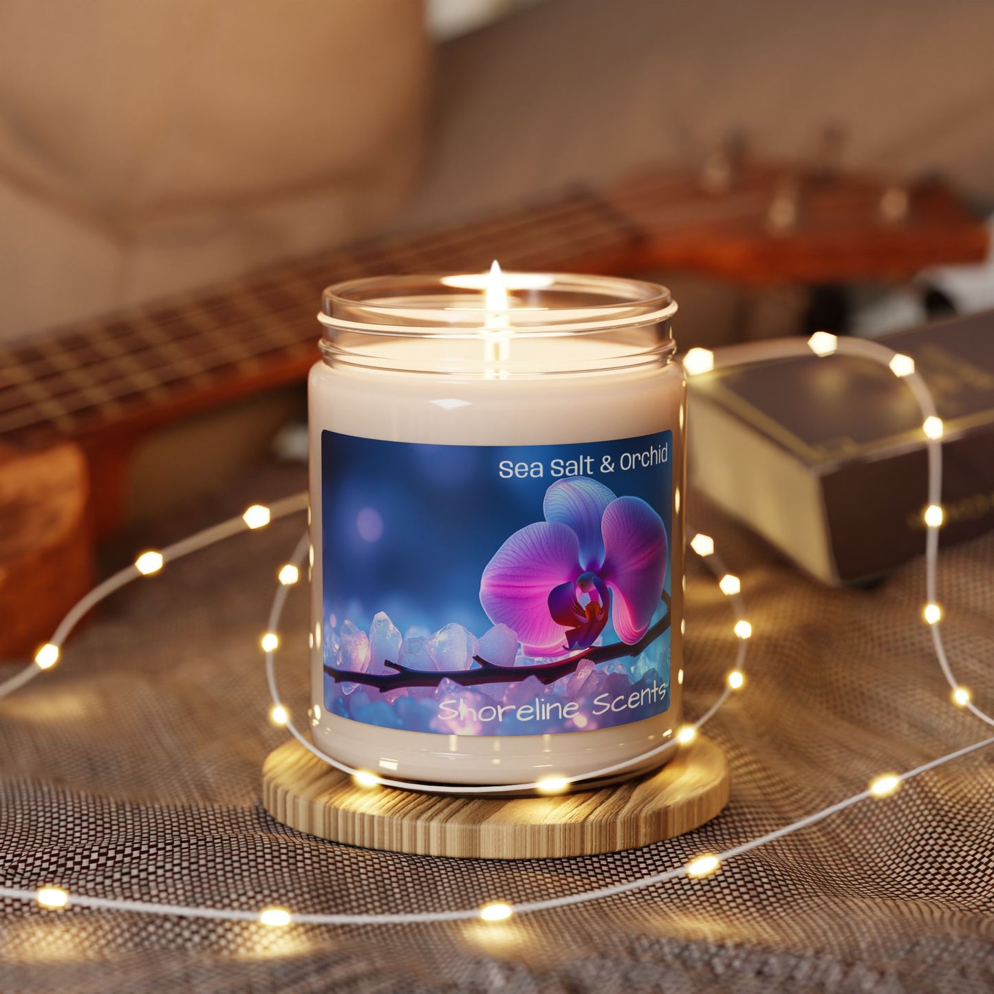 Sea Salt + Orchid Scented Soy Candle