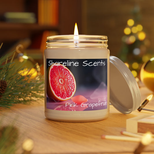 Pink Grapefruit Scented Candle (Soy Wax)