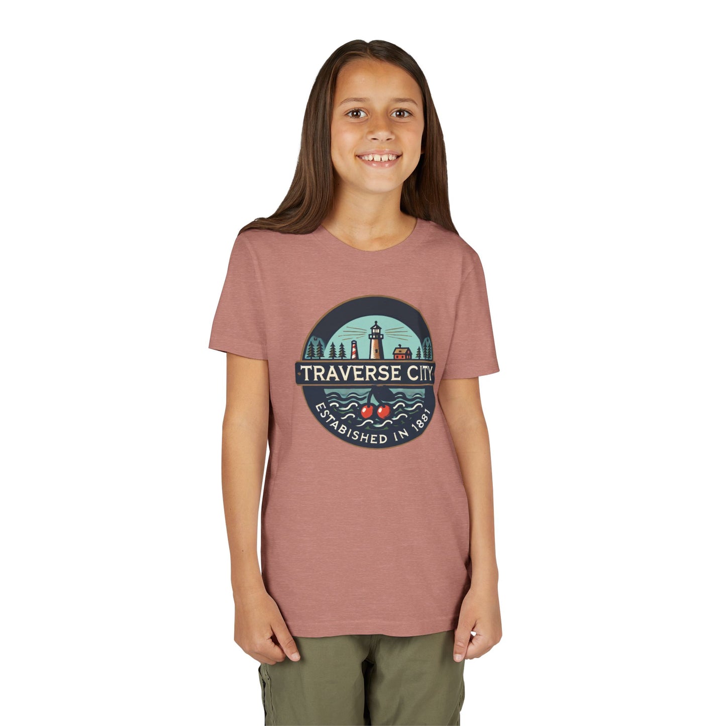 Vintage Traverse City Unisex Youth Short Sleeve Tee