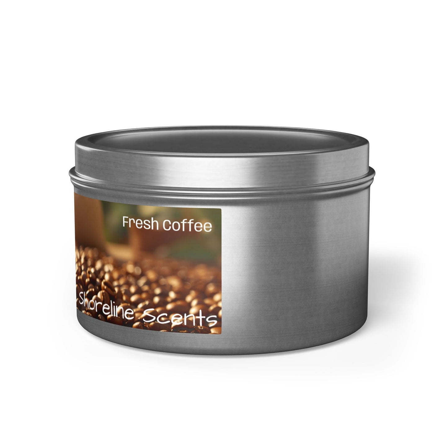 Fresh Coffee Scented Rustic Tin Candle