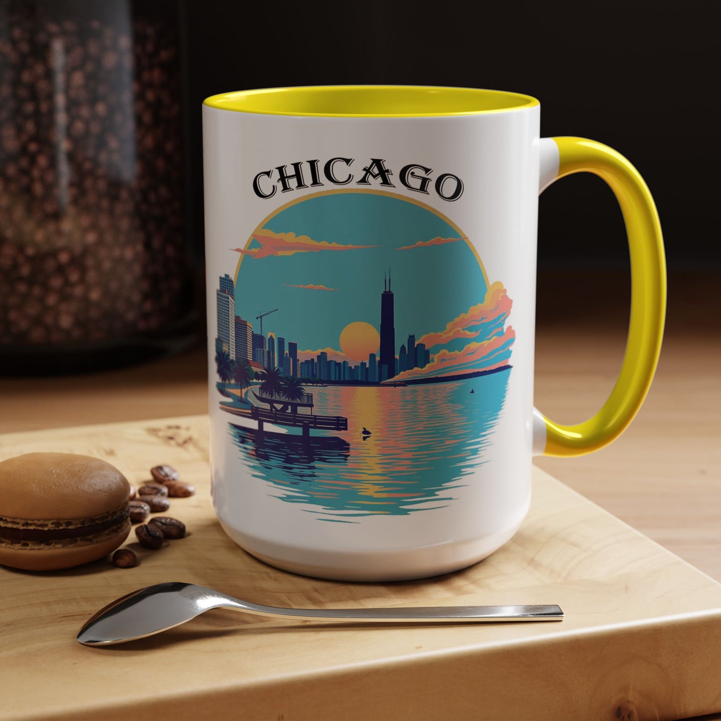 Retro Chicago Accent Coffee Mug