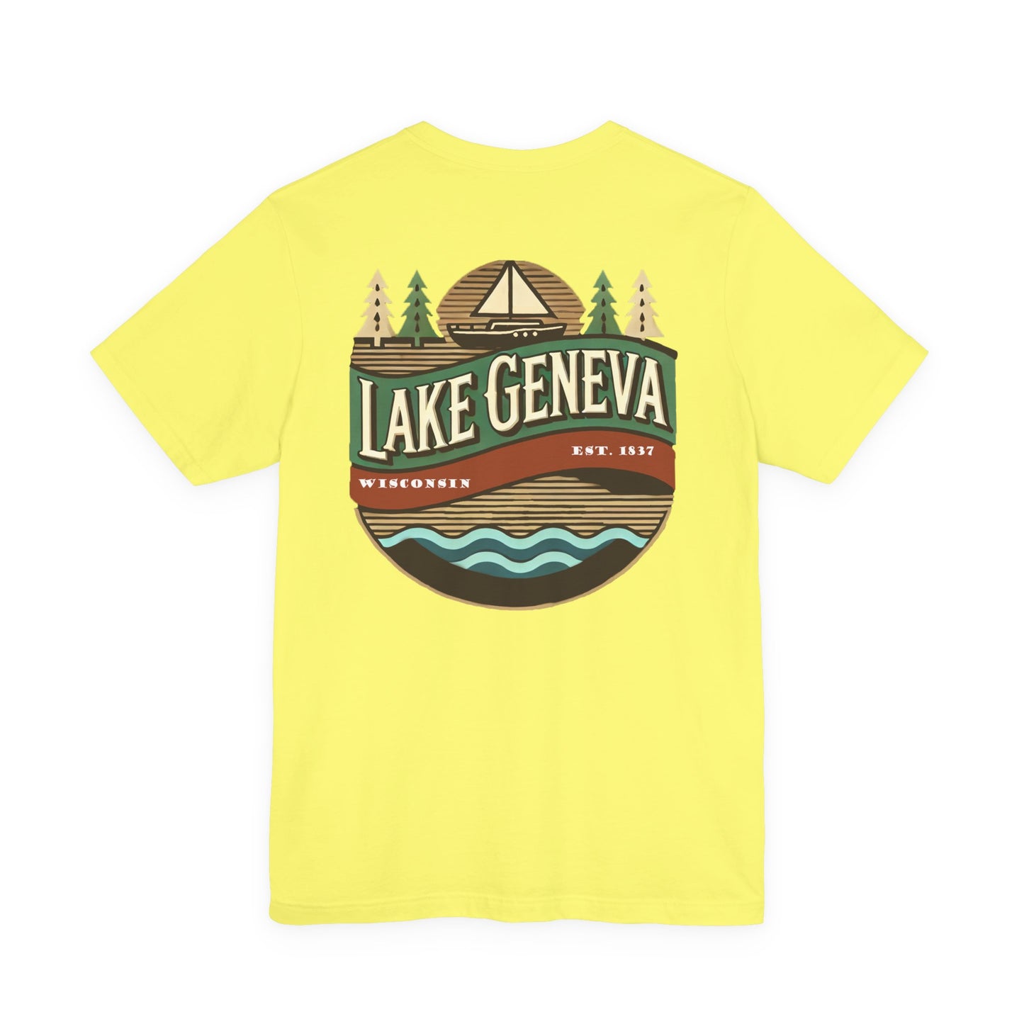 Retro Lake Geneva Unisex Jersey Short Sleeve Tee