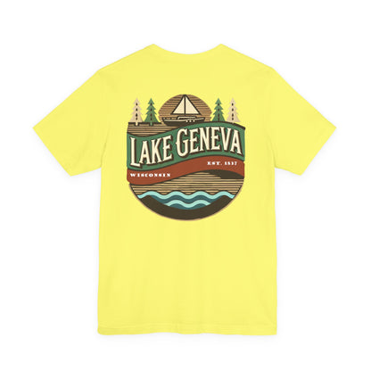 Retro Lake Geneva Unisex Jersey Short Sleeve Tee