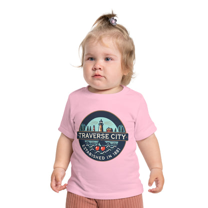 Vintage Traverse City Unisex Baby Short Sleeve T-Shirt