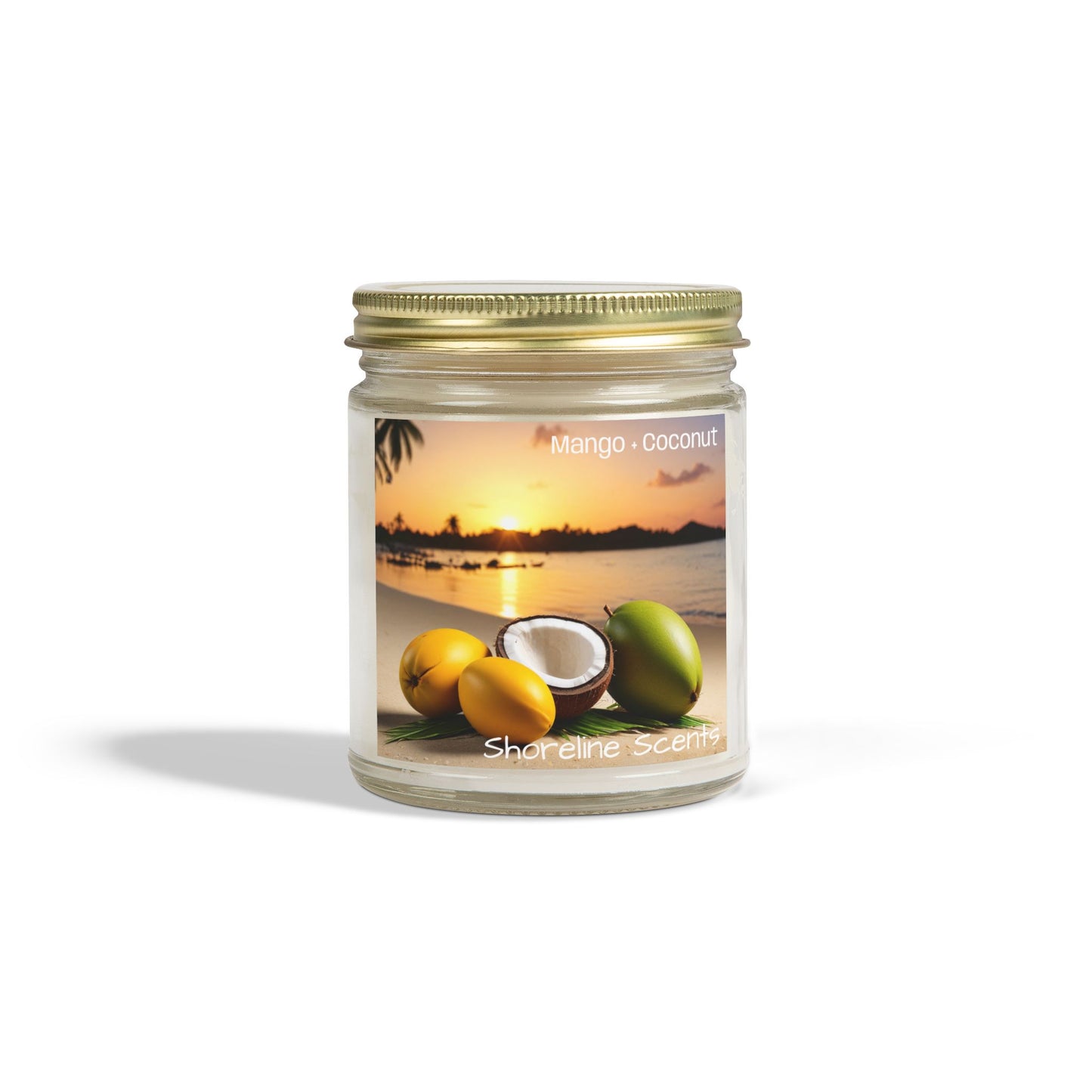 Mango + Coconut Scented Coconut Apricot Wax Candle
