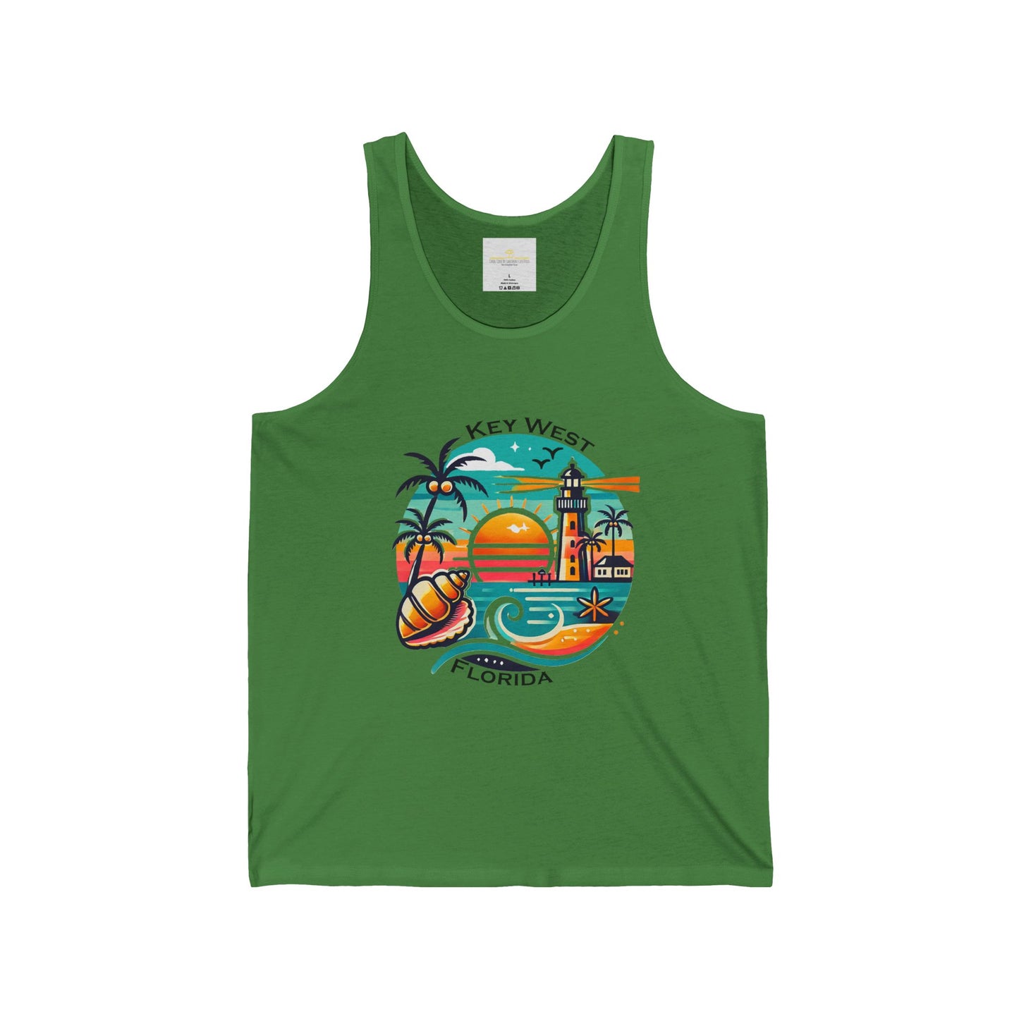 Vibrant Key West Unisex Jersey Tank