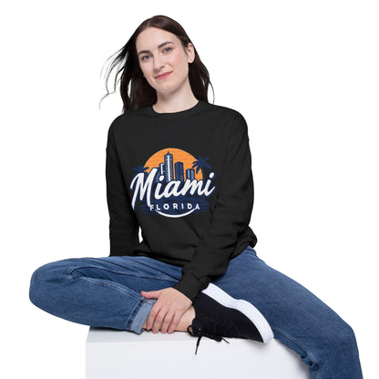 Retro Miami Unisex Drop Shoulder Sweatshirt