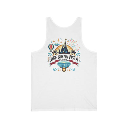 Adventurous Lake Buena Vista Unisex Jersey Tank