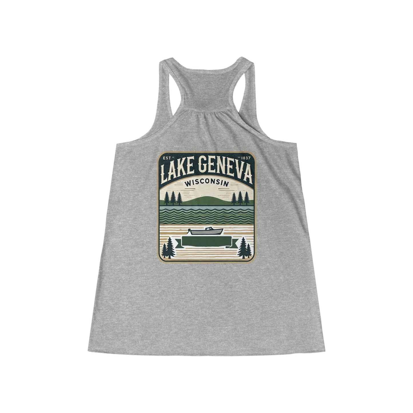 Vintage Lake Geneva Women's Flowy Racerback Tank