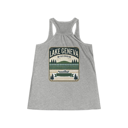 Vintage Lake Geneva Women's Flowy Racerback Tank