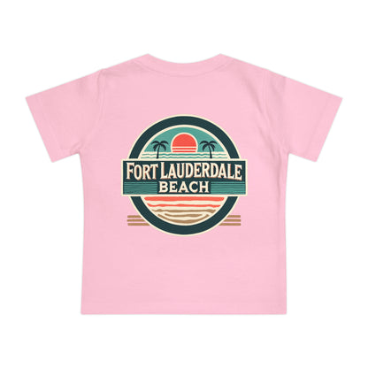 Vintage Fort Lauderdale Unisex Baby Short Sleeve T-Shirt