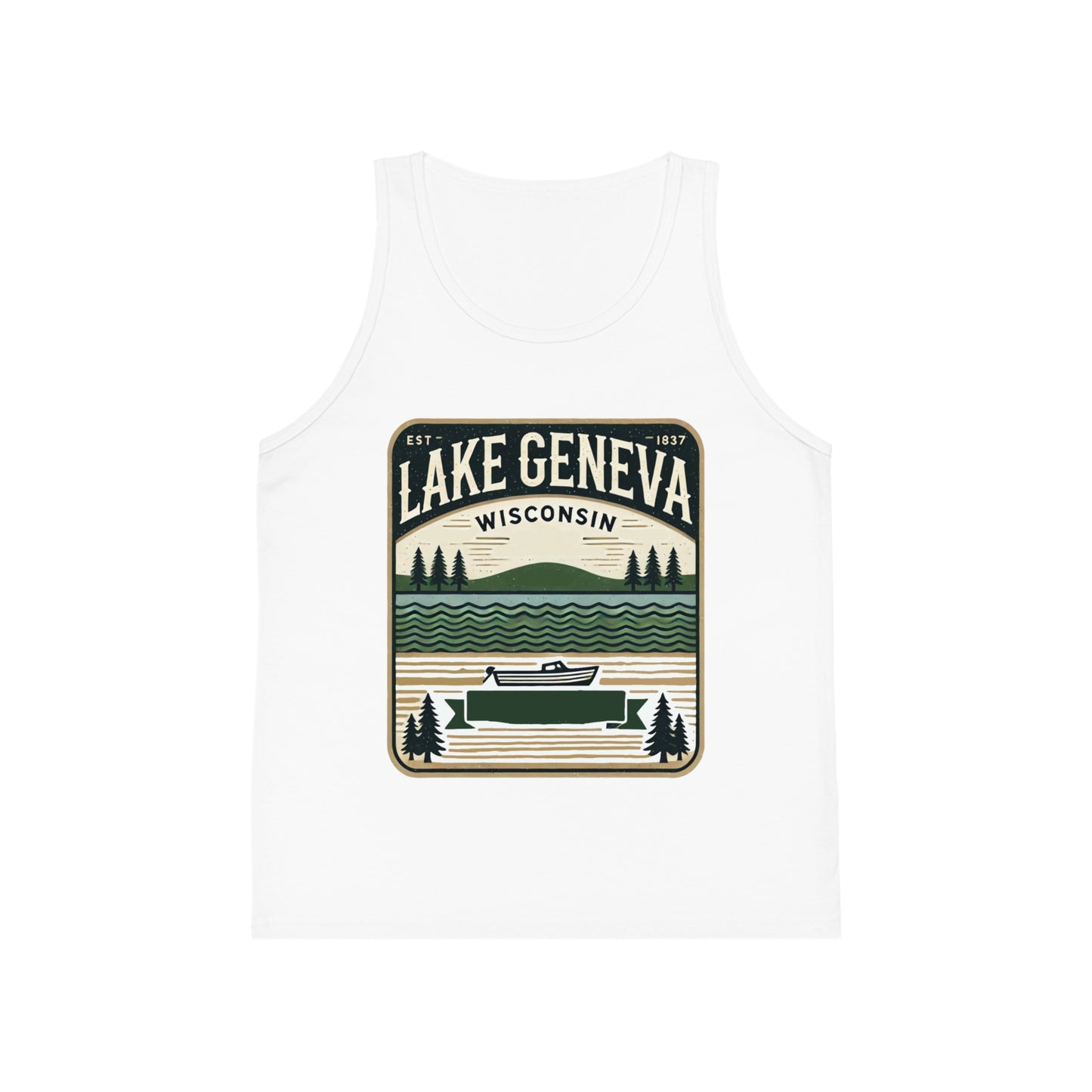 Vintage Lake Geneva Unisex Kids Jersey Tank Top