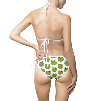 Frog Print Two-Piece Bikini Set