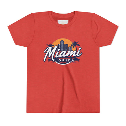 Retro Miami Unisex Youth Short Sleeve Tee