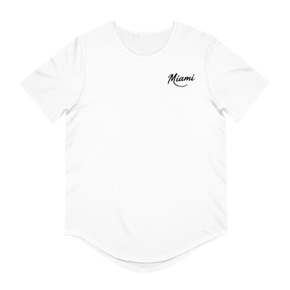 Retro Miami Men's Jersey Curved Hem Tee