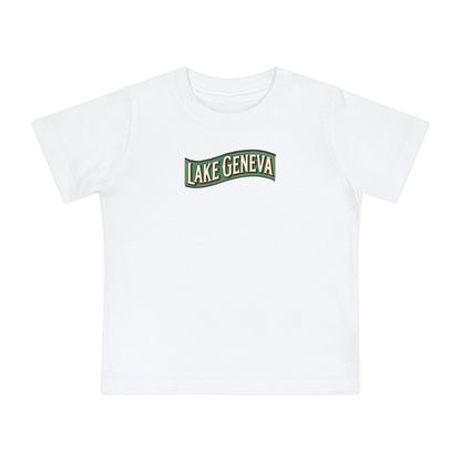 Retro Lake Geneva Unisex Baby Short Sleeve T-Shirt