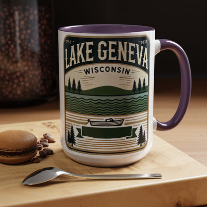 Vintage Lake Geneva Accent Coffee Mug