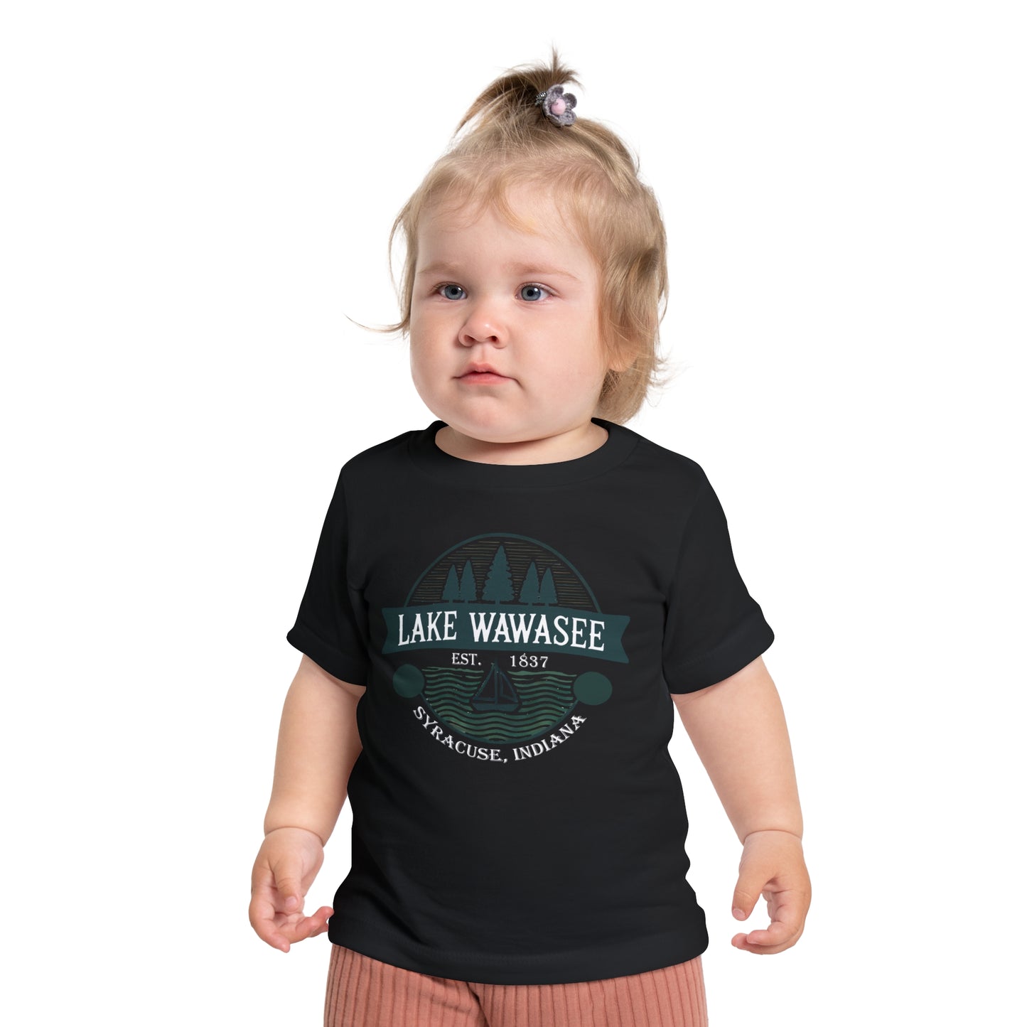 Vintage Lake Wawasee Unisex Baby Short Sleeve T-Shirt