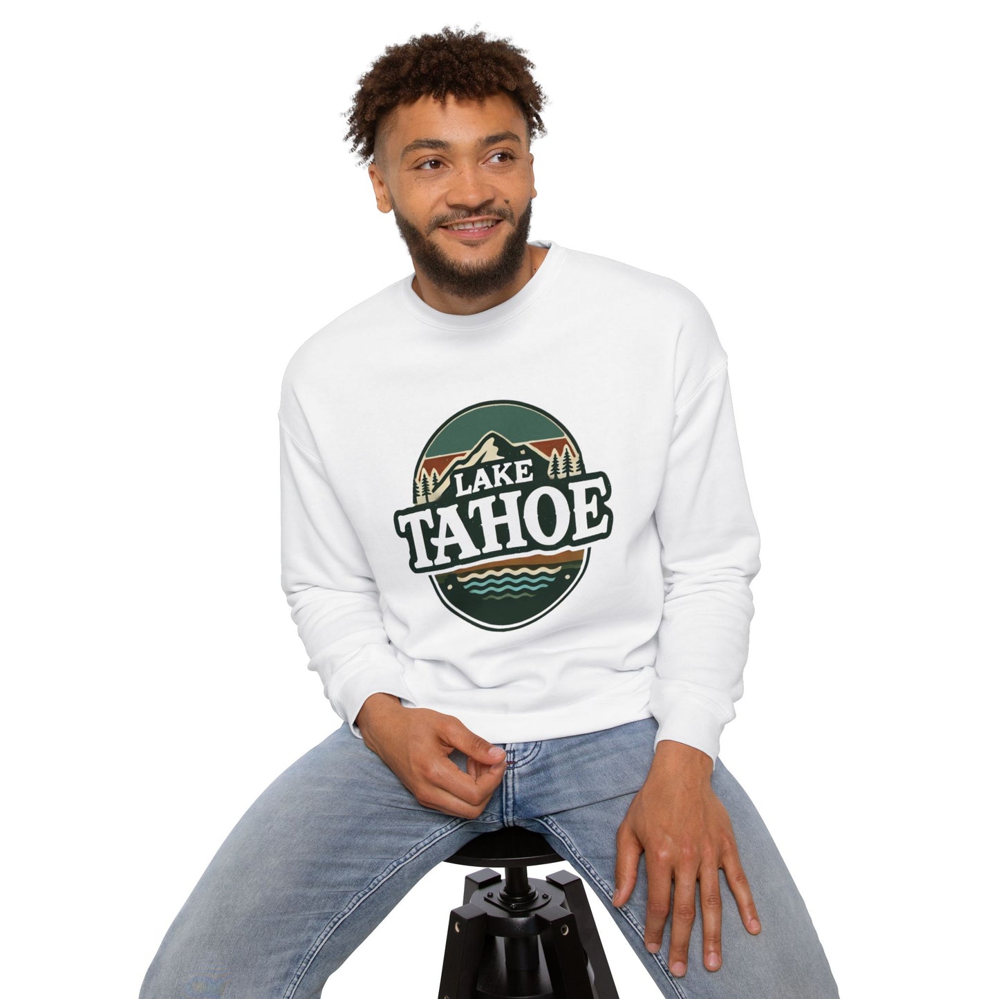 Vintage Lake Tahoe Unisex Drop Shoulder Sweatshirt