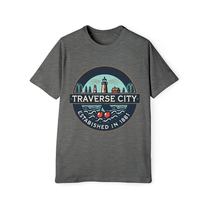 Vintage Traverse City Men's Raglan T-Shirt