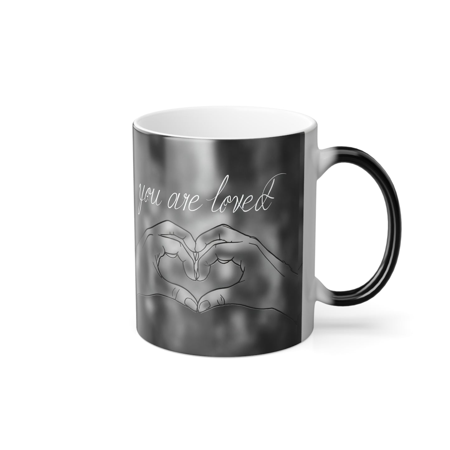 You Are Loved (Heart Hands) Color Morphing Mug