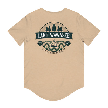 Vintage Lake Wawasee Men's Jersey Curved Hem Tee