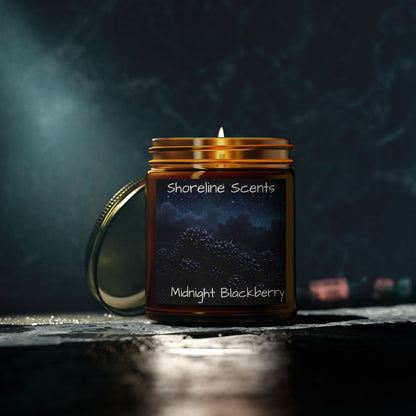 Midnight Blackberry Scented Candle (Apricot Wax)