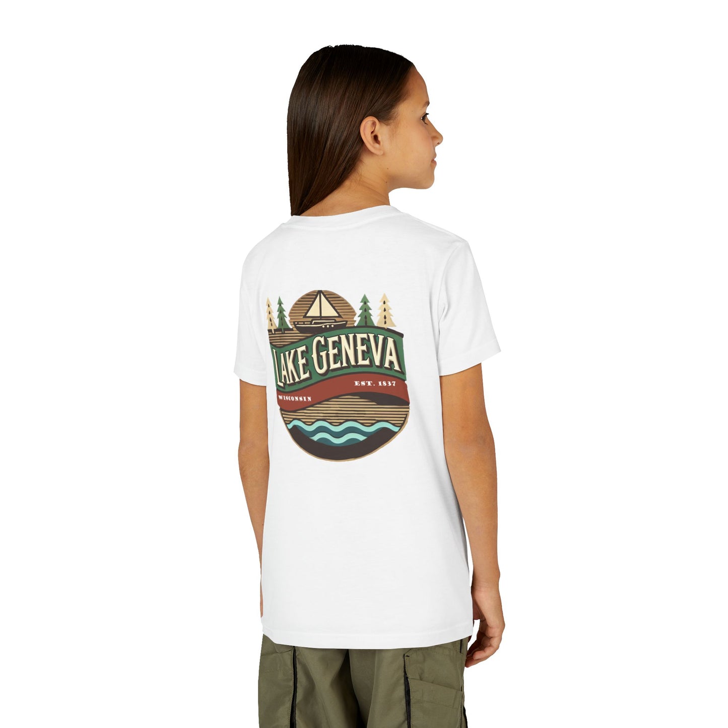 Retro Lake Geneva Unisex Youth Short Sleeve Tee