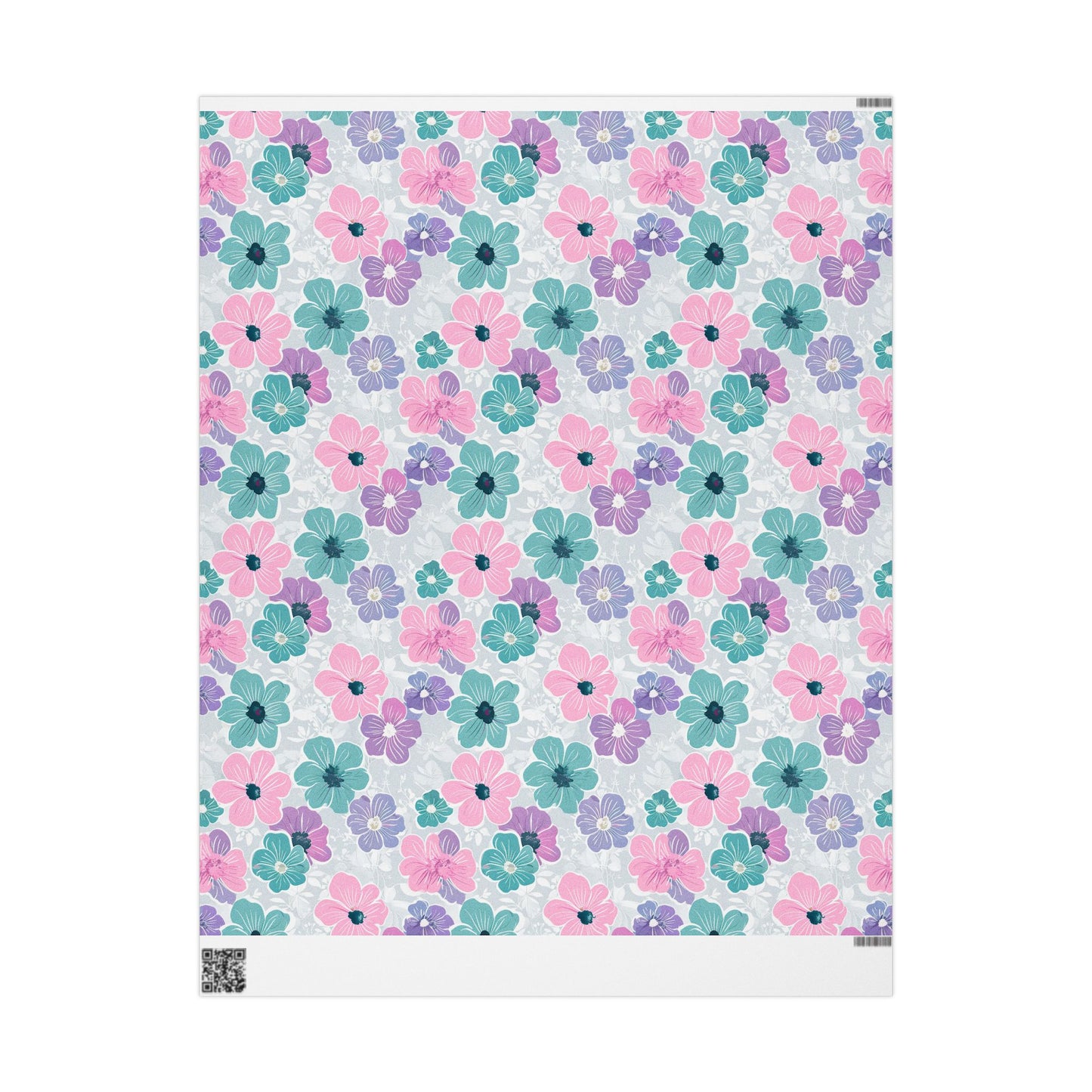 Pastel Floral Print Wrapping Paper