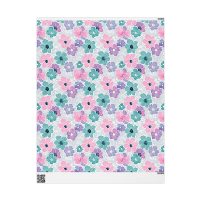 Pastel Floral Print Wrapping Paper