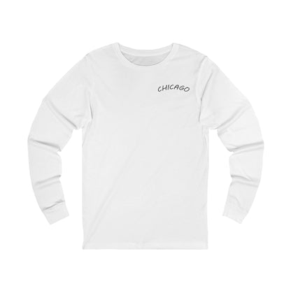 Retro Chicago Sunset Unisex Jersey Long Sleeve Tee