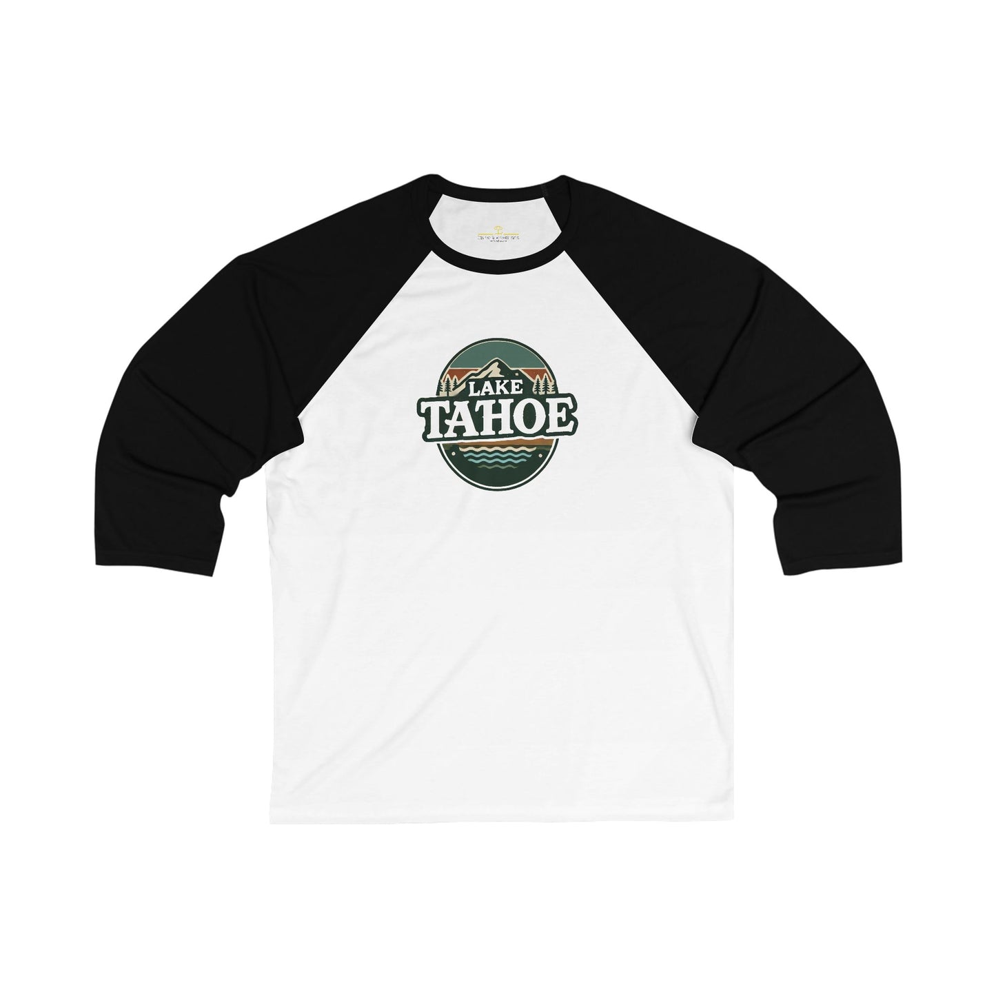 Vintage Lake Tahoe Men's 3/4 Sleeve Baseball Tee