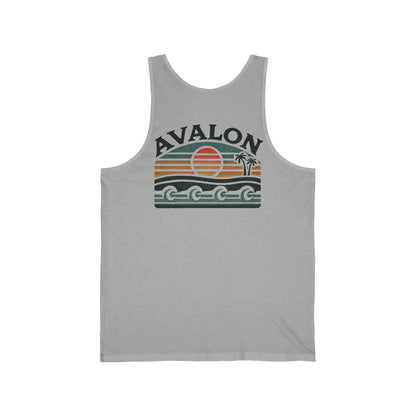Retro Avalon Sunset Unisex Jersey Tank