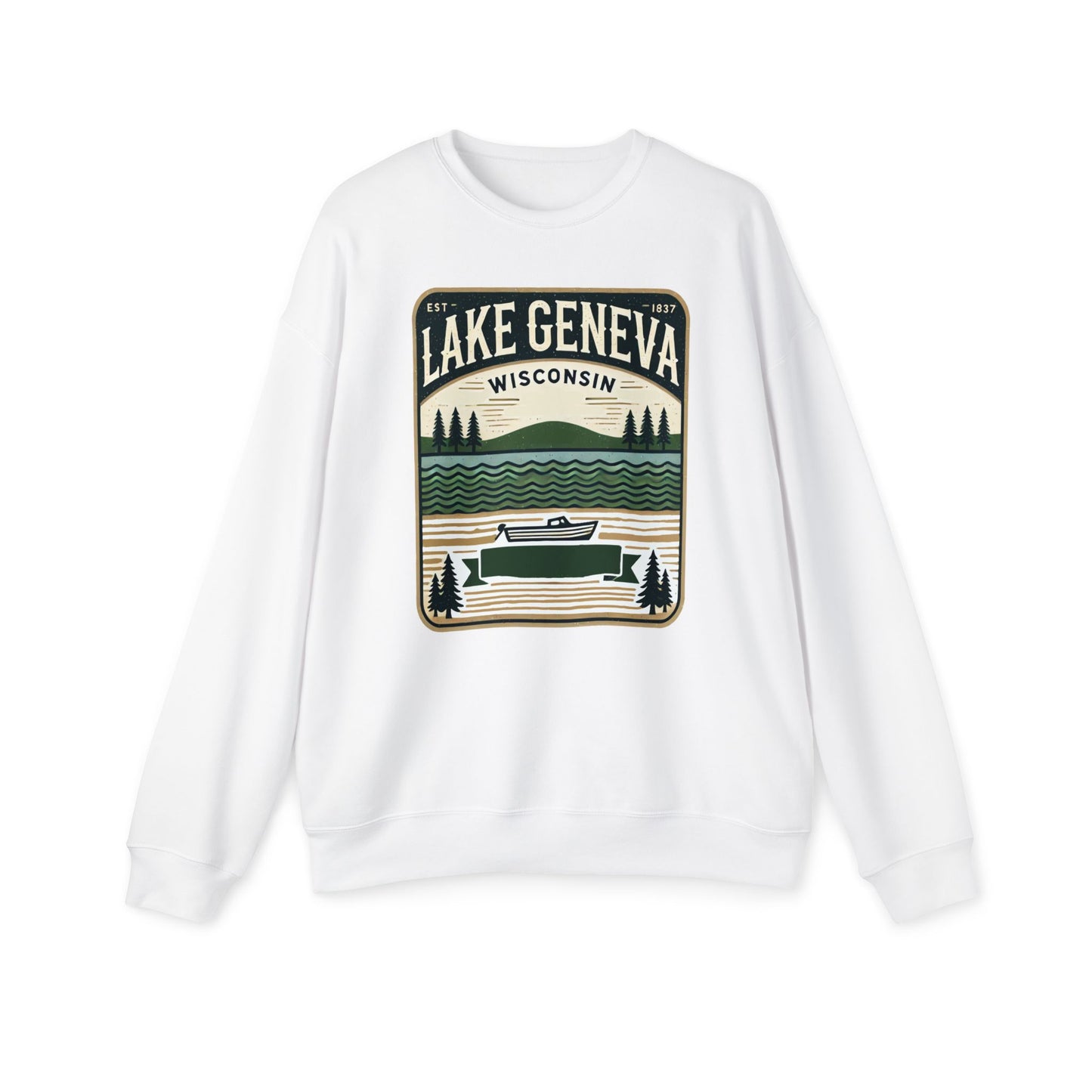 Vintage Lake Geneva Unisex Drop Shoulder Sweatshirt