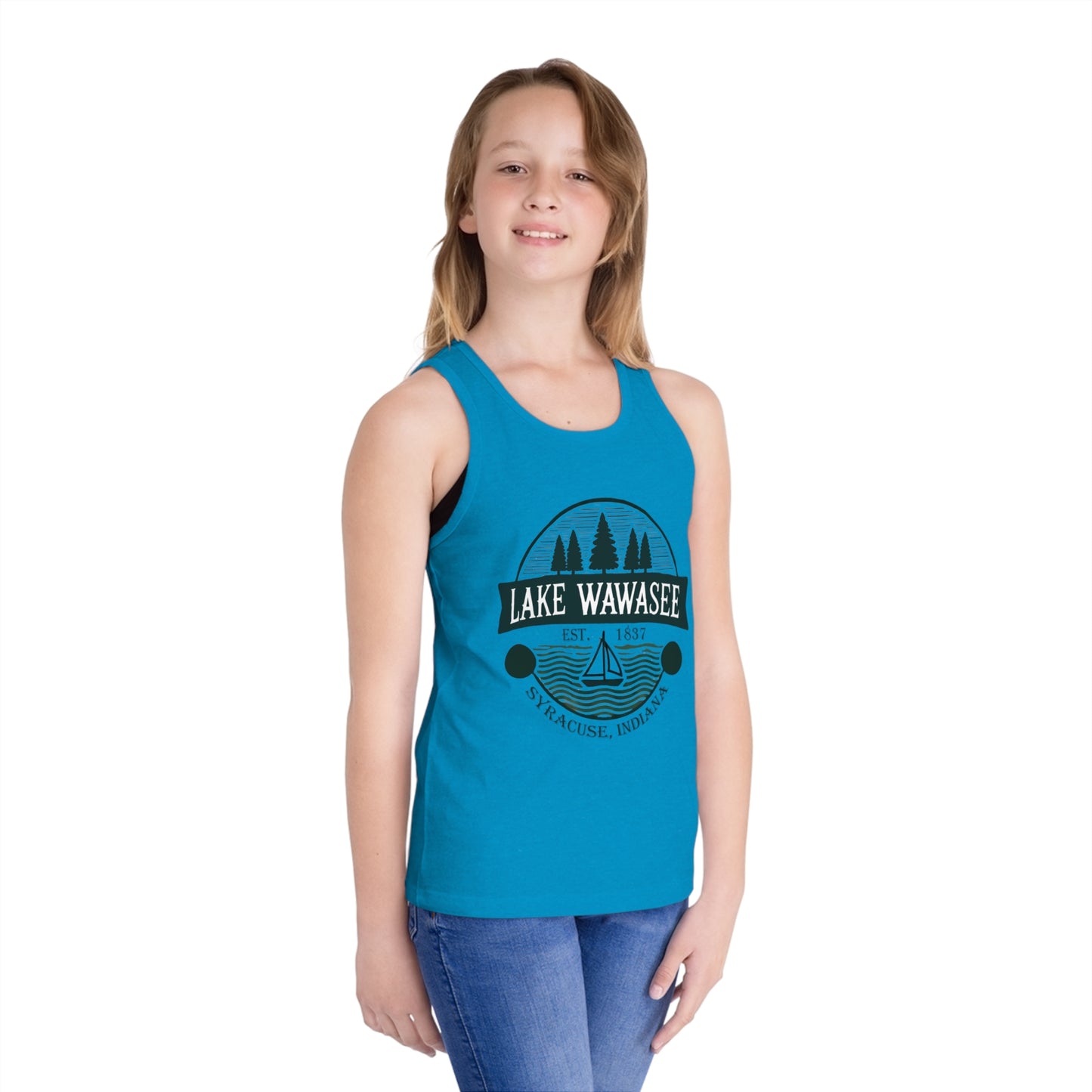 Vintage Lake Wawasee Unisex Kids Jersey Tank Top