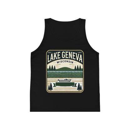 Vintage Lake Geneva Unisex Kids Jersey Tank Top