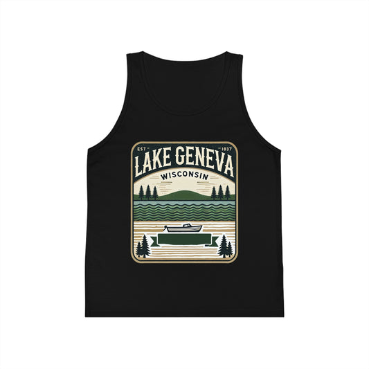 Vintage Lake Geneva Unisex Kids Jersey Tank Top