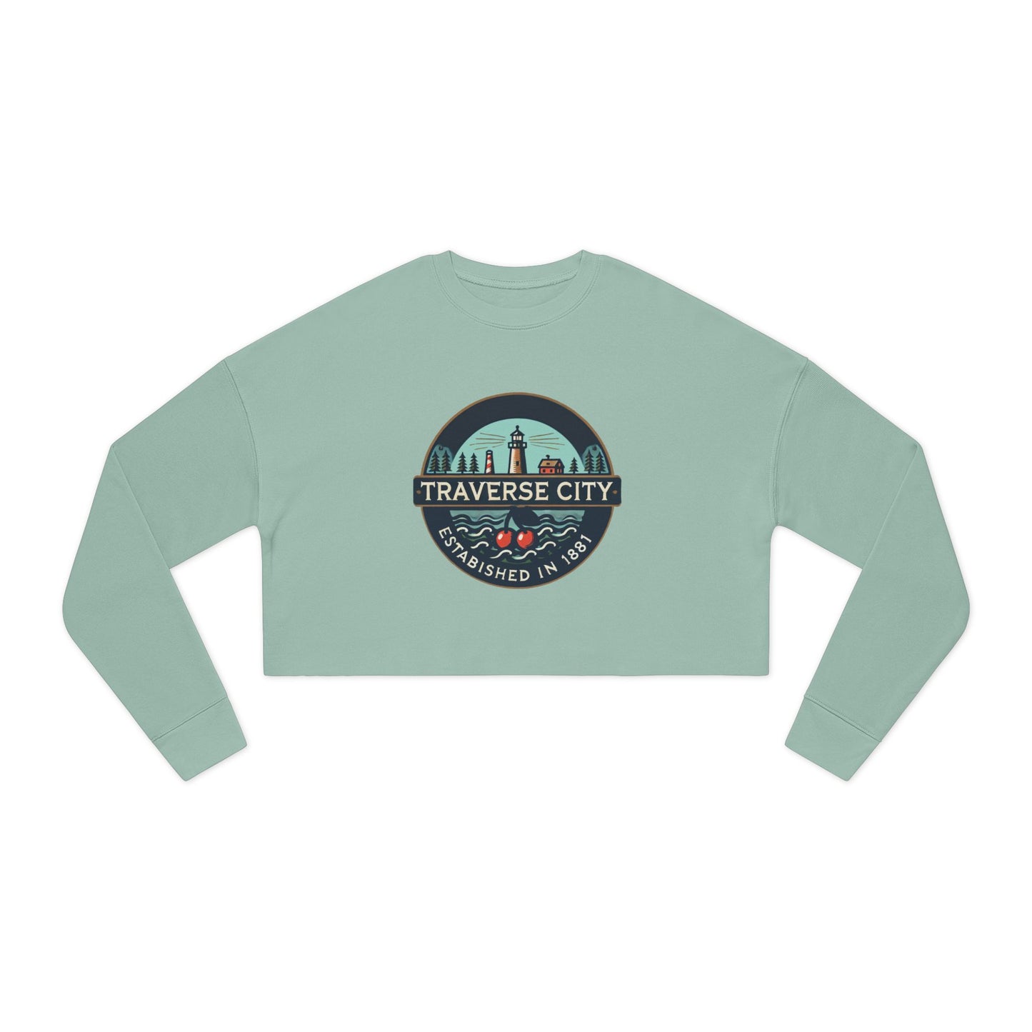 Vintage Traverse City Women's Cropped Sweatshirt