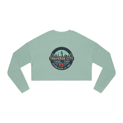 Vintage Traverse City Women's Cropped Sweatshirt