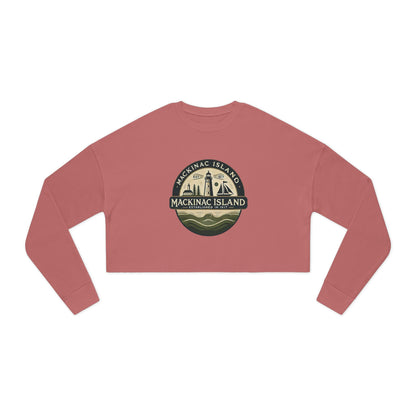 Vintage Mackinac Island Women's Cropped Sweatshirt